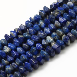 Yochus Lapis Lazuli Beads with Sharp Corners 6x11mm 7.5inch Natural Gemstone Rod Shape Irregular Shape Blue Stone Beads for Jewelry Making DIY Bracelet Necklace