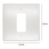 Jumbo Over Sized Paintable Wall Plate, Rocker Switch or GFCI