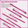 docolor Makeup Brushes 12PCS Pink Leopard Makeup Brush Set Premium