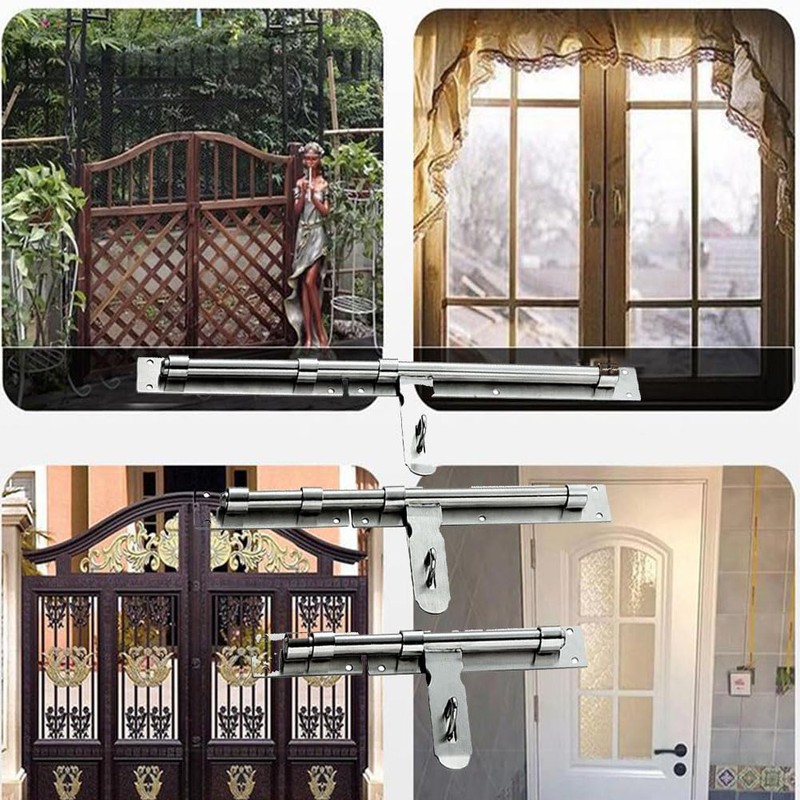 Lokatall Sliding Door Lock, 8 Inch Latch Door Lock Slide