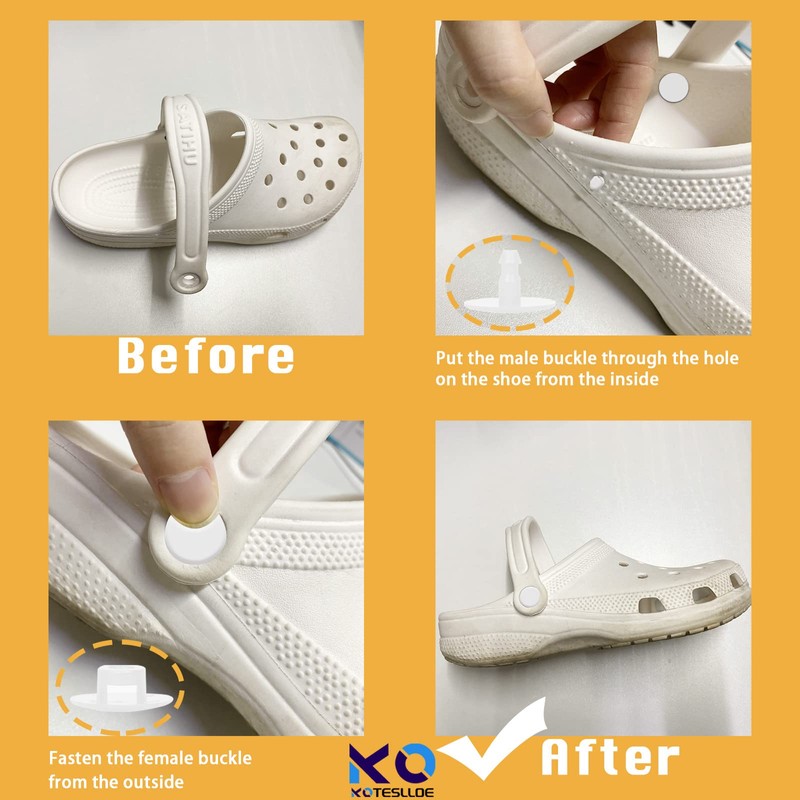 KOTESLLOE 8 Sets Replacement Rivets for Croc, Replacement Parts for