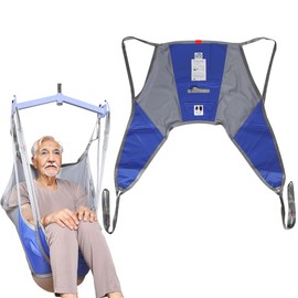 EZ Assistive Patient Lift Sling,Divided Leg Sling with Low or High Back, Lift Sling for Transfer and Positioning and Lifting, 500lb Weight Capacity (Small-Low Back)