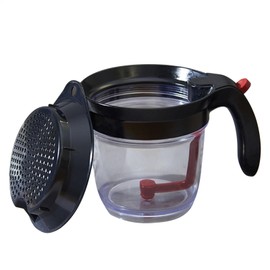 Oil Separator - Fat Separator With Bottom Release - Gravy Separator for Cooking with Oil Strainer - Fat Skimmer, Food Strainer, Kitchen Grease Separator for Gravy, Soups, Stew