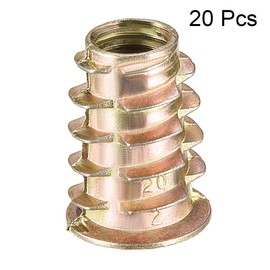 sourcing map Threaded Insert Nuts Zinc Alloy Hexagon Socket M8 Thread 20 mm Length DE