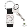 PAKADI Key Ring with Engraving "Schatzi Ich Liebe Dich" Flower