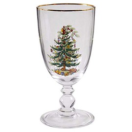 Spode Christmas Tree 16 Oz Glassware Goblet