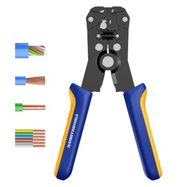 haisstronica Self-Adjusting Wire Stripper,2 in 1 Stripper/Cutter 6 inch Heavy Duty Automatic Wire for 10-24 AWG Stranded,Solid,Landscape Etc