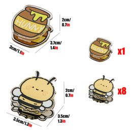 CAIRIAC Bee Chip Clips Cute Bag Clips, Potato Chip Bag Clips, Creative Plastic Bread Bag Clips, Fun Bag Clips for Food Chips, Food Storage (10 Pcs)