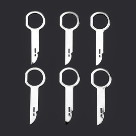 Matory 6 Pieces Car Radio Removal Tool DIN Release Key Tool with Easy Grip Handles for Most Cars