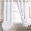 Diraysid 100% Blackout Curtains White Linen Curtains for Bedroom Grommet
