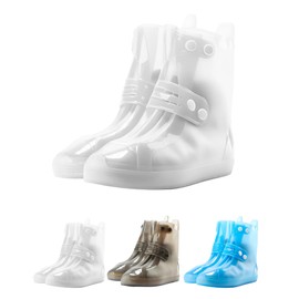 CAPASTEC Shoe Cover, Waterproof, Medium Size, 10.2 inches (26 cm), Rain Shoe Cover, Compatible Shoe Size Estimated 9.1 - 9.3 inches (23 - 23.5 cm), White