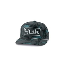 HUK Men's Standard Trucker, Anti-Glare Snapback Fishing Hat, Grand Slam Rope-Volcanic Ash