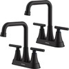 Matte Black Bathroom Sink Faucet, Hurran 4 inch Bathroom Faucets