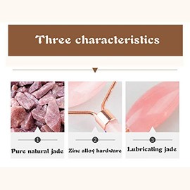 Juego de rodillos de jade y gua sha  Herramienta facial para masajear el cuello, para desintoxicar la piel  reduce las arrugas del envejecimiento...  