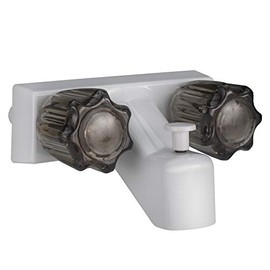 RecPro RV 4" Tub Shower Diverter Faucet White/Smoke