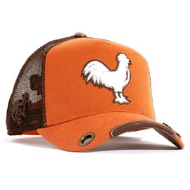 Red Monkey The Cock RM1387 Fashion Unisex Limited Edition Trucker Hat Cap | 2 Colors (Brown)