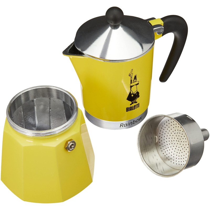 Bialetti Moka Express Rainbow (Yellow, 6 Cups)