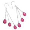 Silver Palace 925 Sterling Silver Natural Gemstone Drop Dangle Earrings