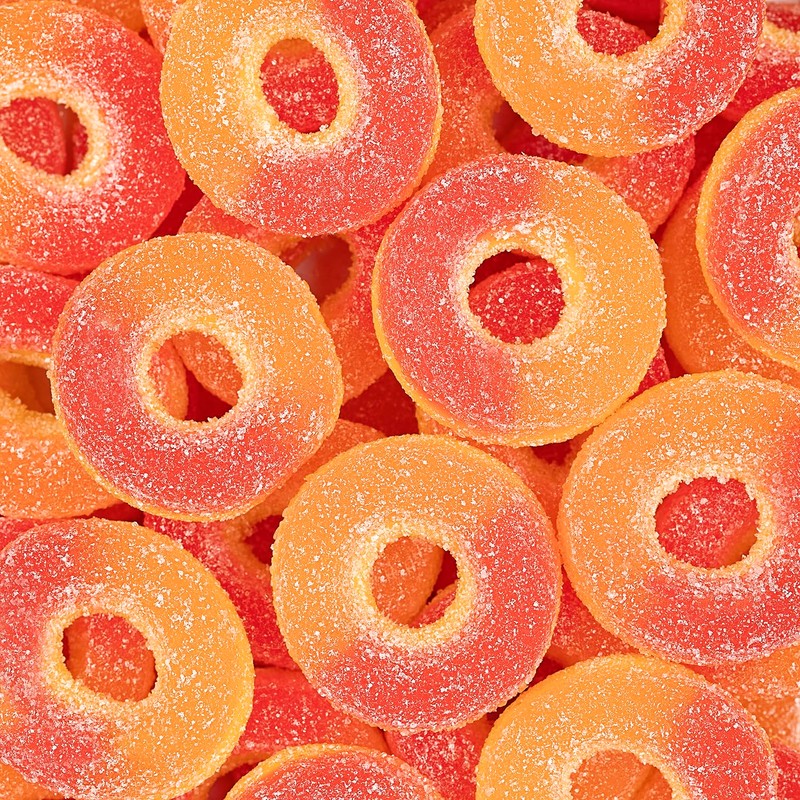 Kervan Candy Bebeto Peach Rings - Fruity, Soft, Sweet &