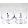 HeguSun 3D Drinking Glass Cup with Cute Snowman Figurine Inside,Handmade