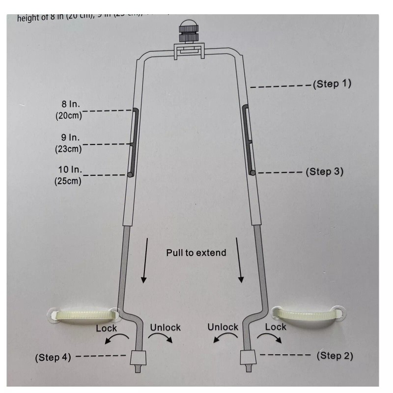Mainstays Lamp Harp Adjustable 8-10 inch Polished Brass Mainstays Finial
