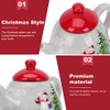 DOITOOL Christmas Tree Teapot Ceramic Christmas Tea Pot with Snowman
