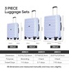 GinzaTravel PP material 3-piece expandable luggage sets with Spinner Wheels，