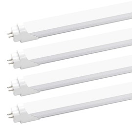 T8 T10 T12 2FT LED Light Tube - 8W LED Replacement for 24 inch Fluorescent Bulb, 20W Equivalent, 1120Lm, 5000K Daylight White, Ballast Bypass, Dual-End Powered, Frosted Cover (Pack of 4)
