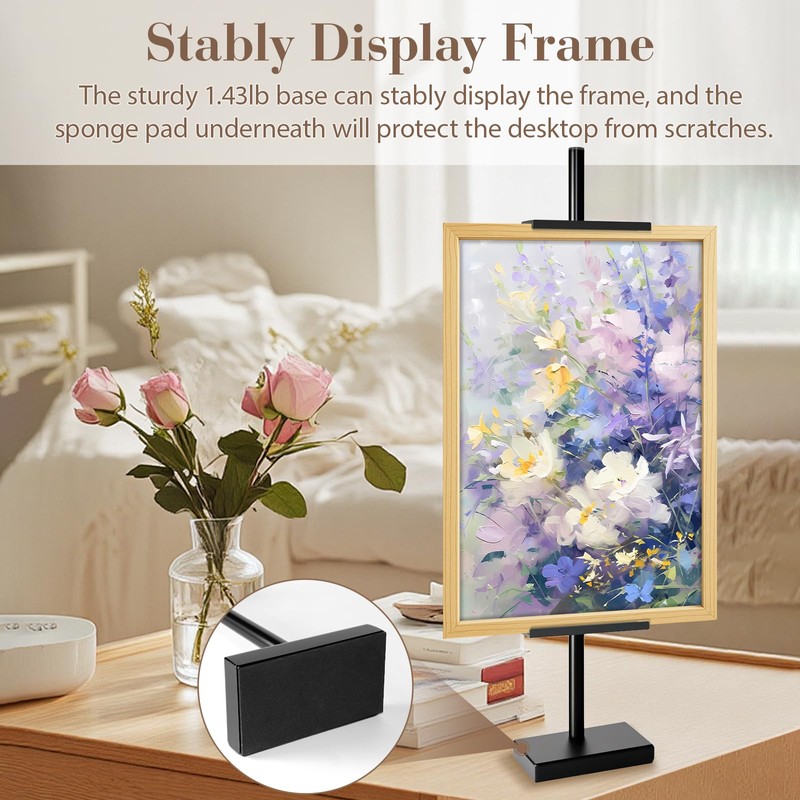 AZEAM Tabletop Easel Stand,Adjustable Poster Stand for Frames up to