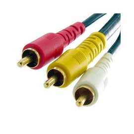 5m Budget 3 RCA Composite Audio Video AV Cable Red White Yellow Home Theatre