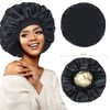 Silk Bonnet for Sleeping Double Layer Satin Bonnet Adjustable Bonnets
