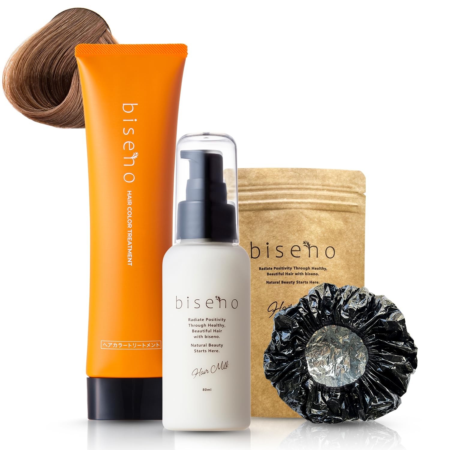biseno 白髪ケア しっかり染めて きれい続く 3点セット ライトブラウン