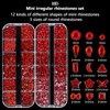 Snmzlc 2 Boxes mini Nail Art Rhinestones Multi Shape Nail