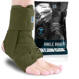 Z ATHLETICS Ankle Brace, Lace Up Adjustable Support – for Running, Basketball, Injury Recovery, Sprains! Ankle Support for Men, Women, and Youth