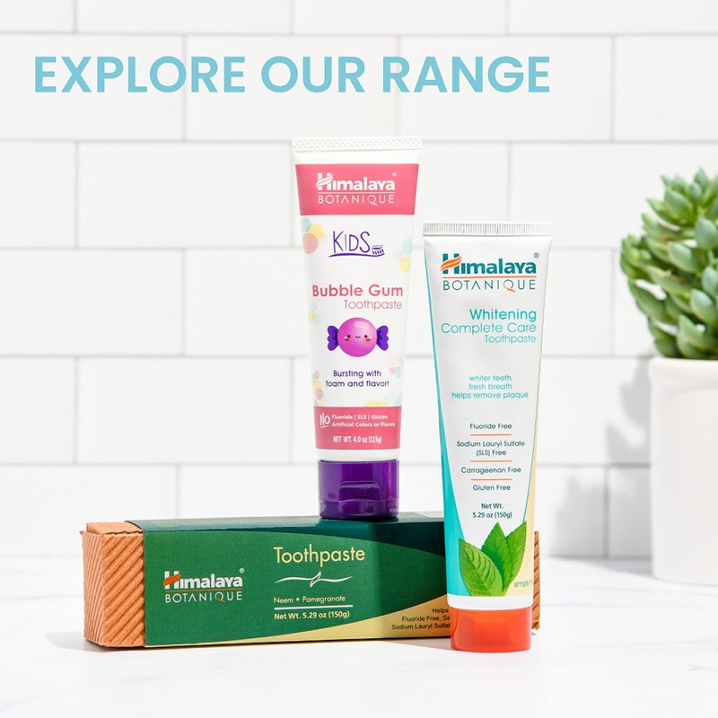 Himalaya Botanique Complete Care Toothpaste, Herbal, Peppermint Flavor, Fights Plaque,