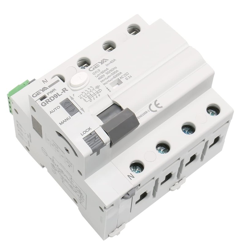 Automatic 3 Phase Auto Reconnect Differential Switch 4P 40A 30mA