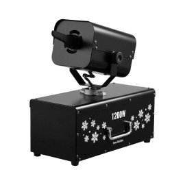 1200W High Output Wireless Remote Control Snow Machine 90 Degrees Shaking Head Snow Maker 12 m² Christmas Holiday SuppliesPower: 1200 W, Color: Black Color
