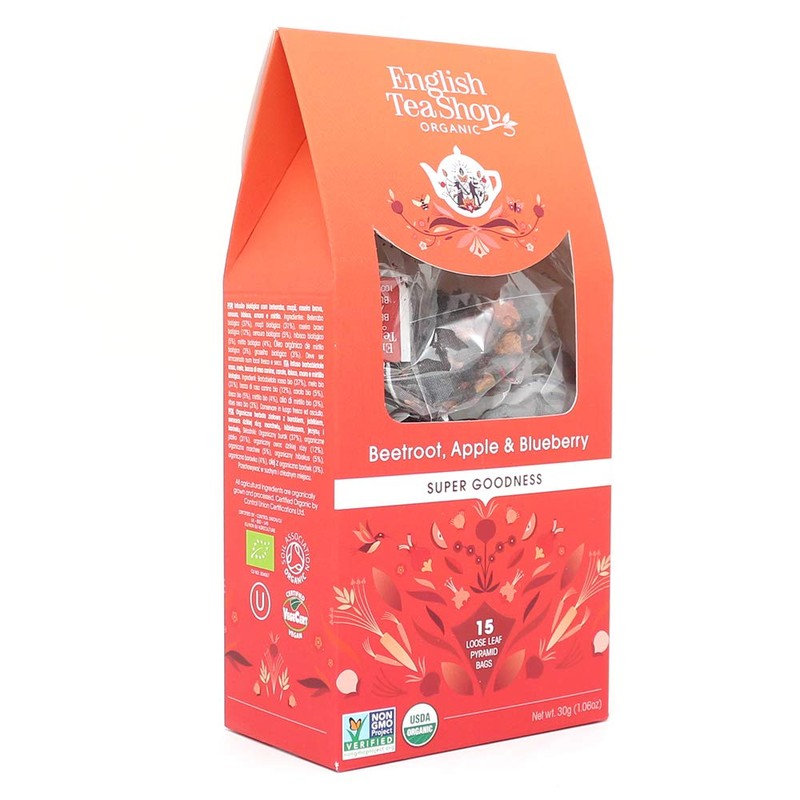 English Tea Shop Organic Beetroot, Apple & Blueberry (15 Pyramids),