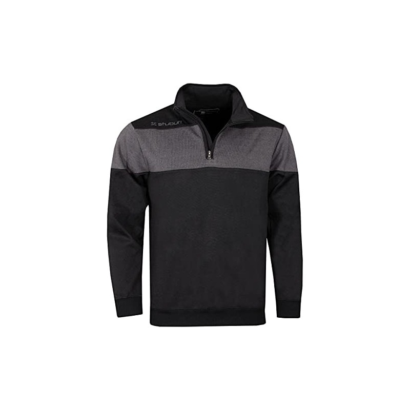 Stuburt Golf Mens Evolve Performance Quarter Zip Sweater - Black
