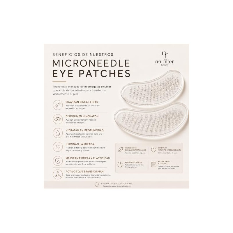 Parches para Ojos No Filter Beauty, 4 Pares