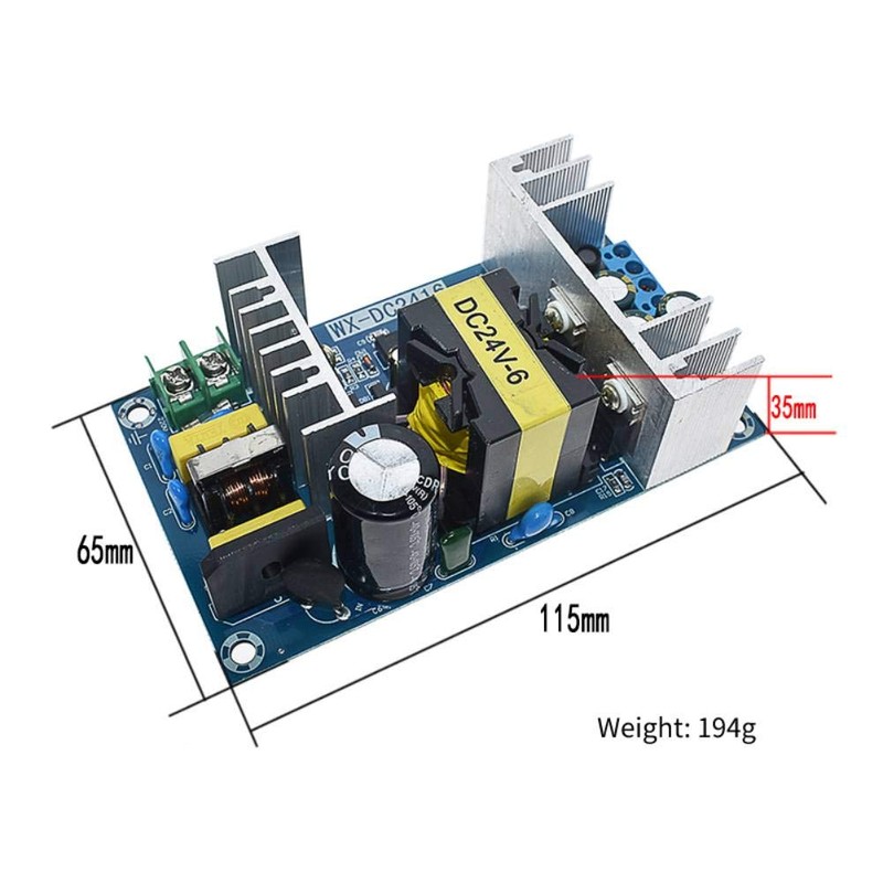 Dasiter AC-DC Buck Converter AC 100-240V to DC 24V 6A