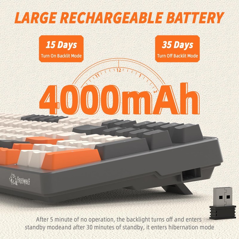 ATTACK SHARK K8 Wireless Mechanical Keyboard, 100 Keys, Hot Swappable