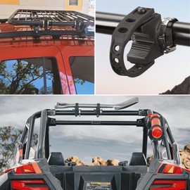 KEMIMOTO Type B Shovel Holder Rubber Clamp Grip Mount Kit Fits 1"-1.5" Diameter Tools, Clamps Mount For 0.75"-1.5", 1.675"-2.25" Mounting Bar Tube Tool Grip Quick-Release