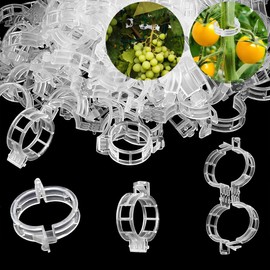 Wopanxye 100pcs Plant Clips for Climbing, Plants Garden Clips for Plants, Plant Support Clips Vine Clips Flower Growing Stem Clips for Fixing Tomatoes, Vegetables, Cucumbers, Beans (Transparent)