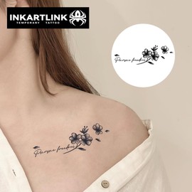 INKARTLINK Cell Colored Jagua Tattoo Stickers 2 Weeks English Letters Cute Set of 3 Waterproof Tattoo Stickers Tattoo Stickers Long Lasting Temporary Tattoos Trendy Women Men