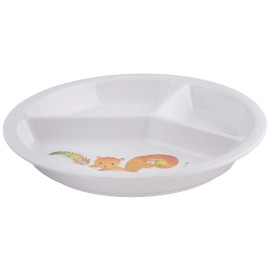 Markei Belli Child J25 BC Three-Divided Dish, Small, Squirrel