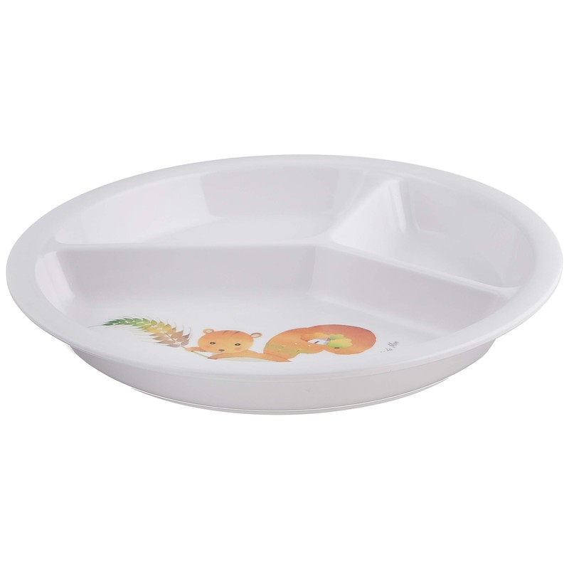 Markei Belli Child J25 BC Three-Divided Dish, Small, Squirrel