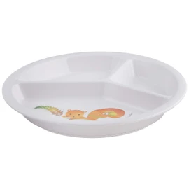 Markei Belli Child J25 BC Three-Divided Dish, Small, Squirrel