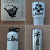 Hawaii Decal 4 Pack: Hang Loose Islands, Hawaii Hibiscus, Aloha