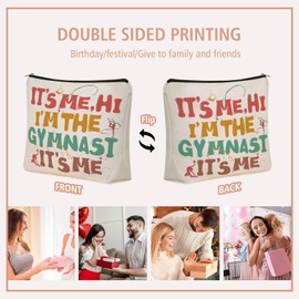 Girlly Gymnast Gifts Makeup Bag: Perfect Cosmetic Bags IT's ME, HI I'M THE GYMNAST IT's ME Fans Travel Gymnastics Girl For Daughters, Nieces, Girlfriends, Female Coworkers.Ideal Gift for Party, Off